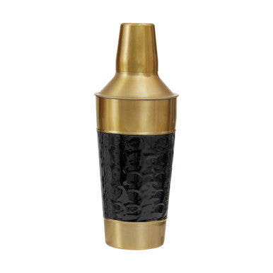 Orsina 4 Piece Cocktail Set – Black Enamel & Gold Stainless Steel