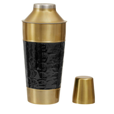 Orsina 4 Piece Cocktail Set – Black Enamel & Gold Stainless Steel
