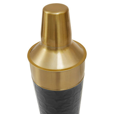 Orsina 4 Piece Cocktail Set – Black Enamel & Gold Stainless Steel