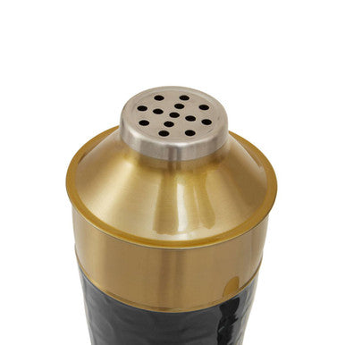 Orsina 4 Piece Cocktail Set – Black Enamel & Gold Stainless Steel