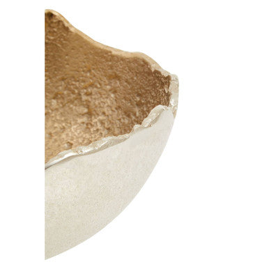 Orsina Dion Small Decorative Bowl – Mixed Nickel and Gold Finish