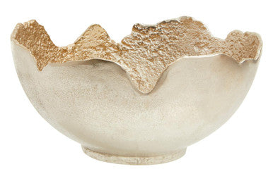 Orsina Dion Large Two-Toned Silver and Gold Aluminium Decorative Bowl
