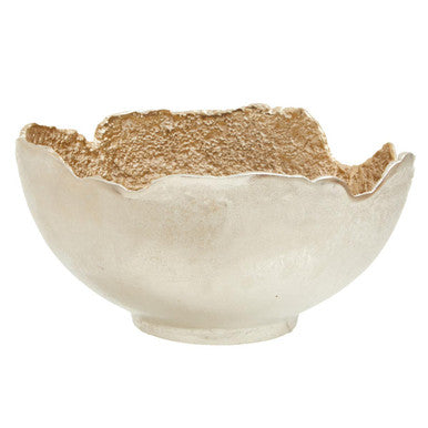Orsina Dion Large Two-Toned Silver and Gold Aluminium Decorative Bowl