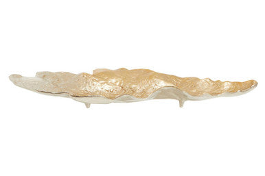Orsina Dion Large Ombre Aluminium Dish – Silver and Gold Centerpiece