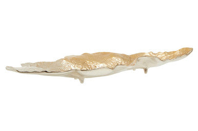Orsina Dion Large Ombre Aluminium Dish – Silver and Gold Centerpiece