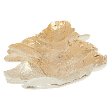 Orsina Dion Large Ombre Aluminium Dish – Silver and Gold Centerpiece