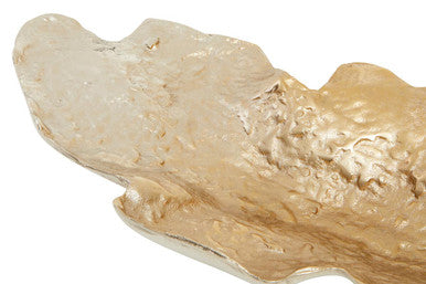 Orsina Dion Large Ombre Aluminium Dish – Silver and Gold Centerpiece