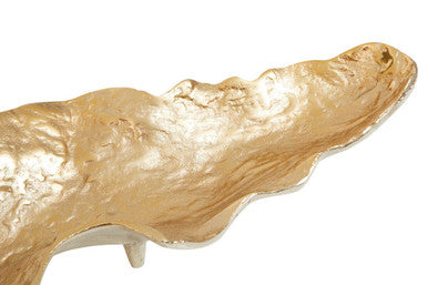 Orsina Dion Large Ombre Aluminium Dish – Silver and Gold Centerpiece
