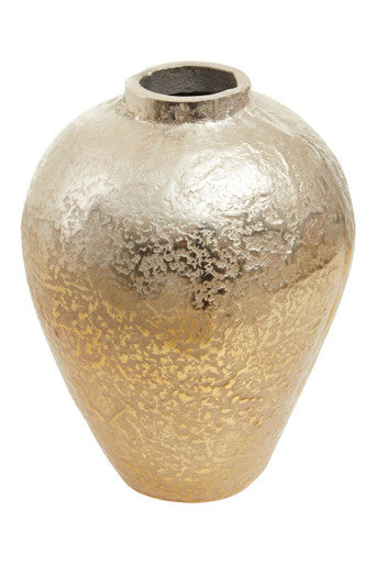 Orsina Dion Small Ombre Vase – Gold and Silver Aluminium Decor