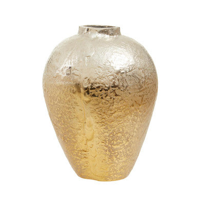 Orsina Dion Small Ombre Vase – Gold and Silver Aluminium Decor