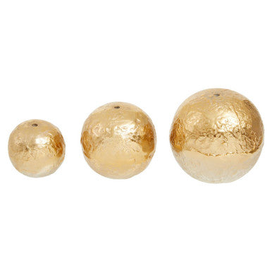 Orsina Dion Ombre Silver and Gold Aluminium Deco Balls – Set of 3
