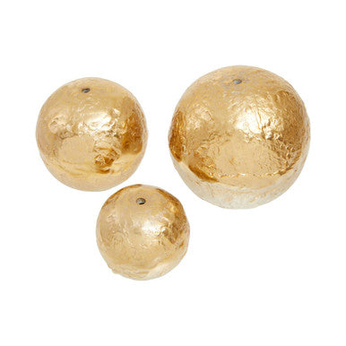 Orsina Dion Ombre Silver and Gold Aluminium Deco Balls – Set of 3