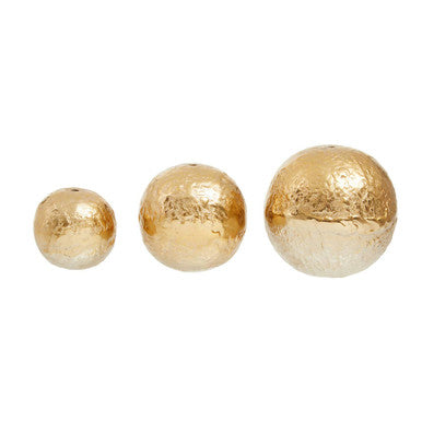 Orsina Dion Ombre Silver and Gold Aluminium Deco Balls – Set of 3