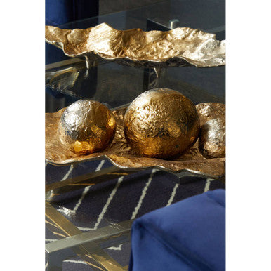 Orsina Dion Ombre Silver and Gold Aluminium Deco Balls – Set of 3