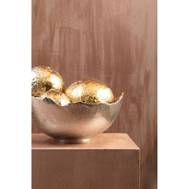 Orsina Dion Ombre Silver and Gold Aluminium Deco Balls – Set of 3