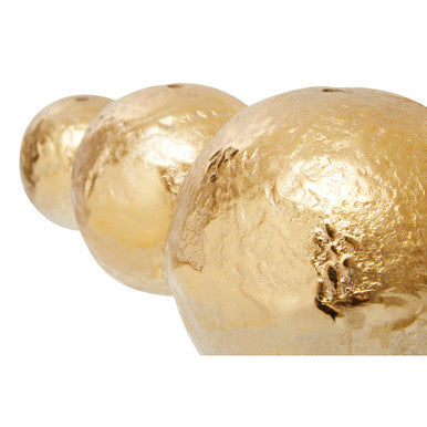 Orsina Dion Ombre Silver and Gold Aluminium Deco Balls – Set of 3