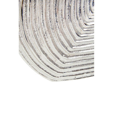 Orsina Dax Silver Small Vase – Handcrafted Round Aluminium Tabletop Decor