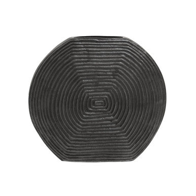 Orsina Dax Large Grey Aluminium Vase – Handcrafted Sculptural Decor