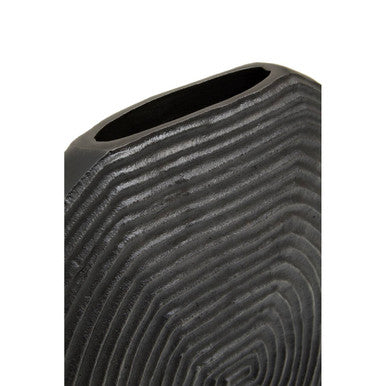 Orsina Dax Large Grey Aluminium Vase – Handcrafted Sculptural Decor