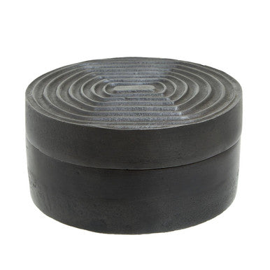 Orsina Dax Small Grey Aluminium Storage Box with Lid - Minimalist Decor