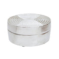 Orsina Dax Large Silver Box – Handcrafted Nickel Lidded Container