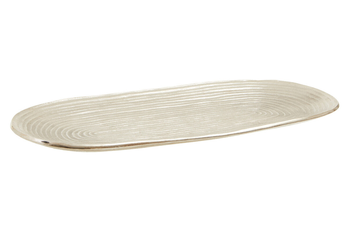 Orsina Dax Large Oval Dish – Textured Nickel Aluminium Catchall