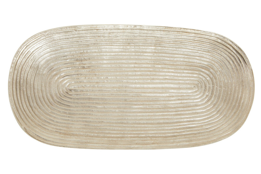 Orsina Dax Large Oval Dish – Textured Nickel Aluminium Catchall