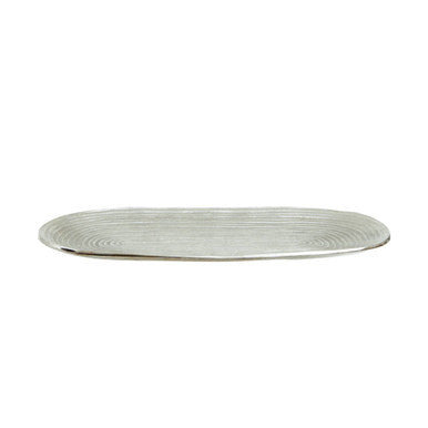 Orsina Dax Large Oval Dish – Textured Nickel Aluminium Catchall