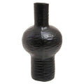 Orsina Deomali Large Abstract Black Textured Vase – Sculptural Decor