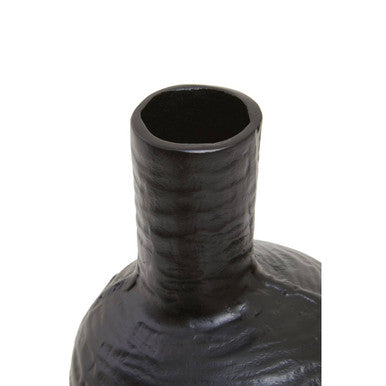 Orsina Deomali Large Abstract Black Textured Vase – Sculptural Decor