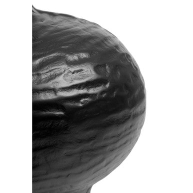 Orsina Deomali Large Abstract Black Textured Vase – Sculptural Decor