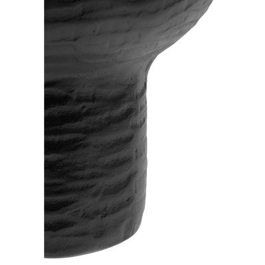 Orsina Deomali Large Abstract Black Textured Vase – Sculptural Decor