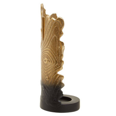 Orsina Deomali Small Ombre Black and Gold Aluminium Candle Holder