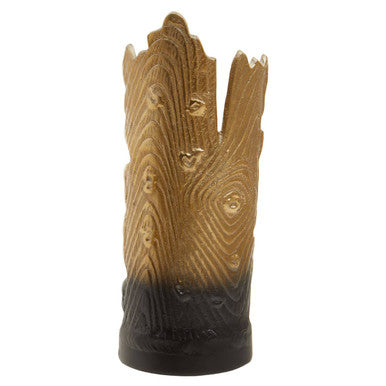 Orsina Deomali Small Ombre Black and Gold Aluminium Candle Holder