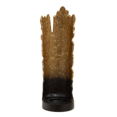 Orsina Deomali Large Ombre Candle Holder – Black and Gold Finish