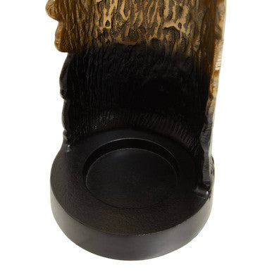 Orsina Deomali Large Ombre Candle Holder – Black and Gold Finish