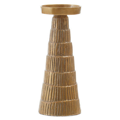 Orsina Deomali Large Gold Etched Metal Candle Holder Centerpiece