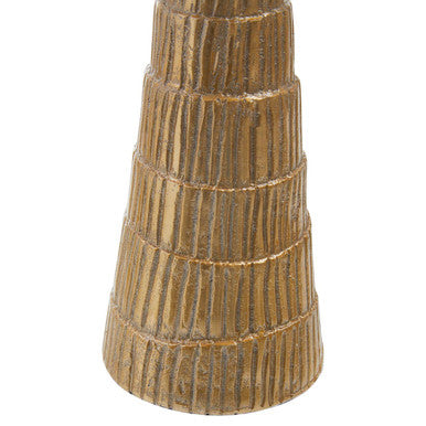 Orsina Deomali Large Gold Etched Metal Candle Holder Centerpiece
