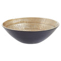 Orsina Deomali Small Decorative Bowl – Black and Gold Etched Aluminium
