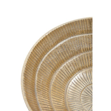 Orsina Deomali Small Decorative Bowl – Black and Gold Etched Aluminium