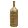 Orsina Deomali Small Gold Finish Etched Metal Bottle Vase
