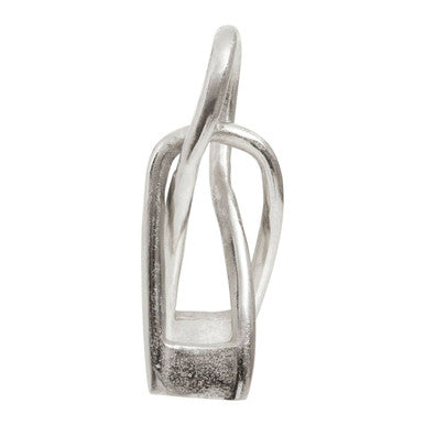 Orsina Prato Small Nickel Finish Sculpture – Modern Aluminium Decor