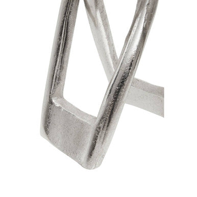 Orsina Prato Small Nickel Finish Sculpture – Modern Aluminium Decor