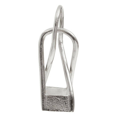 Orsina Prato Large Nickel Abstract Sculpture | Handcrafted Metal Art