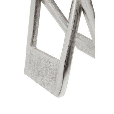 Orsina Prato Large Nickel Abstract Sculpture | Handcrafted Metal Art