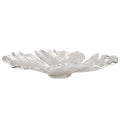 Orsina Hampstead Large Leaf Dish – Silver Aluminium Decorative Bowl