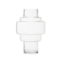 Orsina Cayden Clear Glass Vase – Modern Stacked Cylinder Floral Vessel