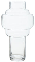 Orsina Cayden Large Glass Vase – Clear Stacked Cylindrical Design