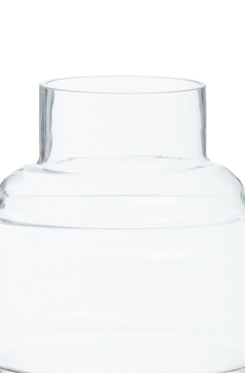 Orsina Cayden Large Glass Vase – Clear Stacked Cylindrical Design