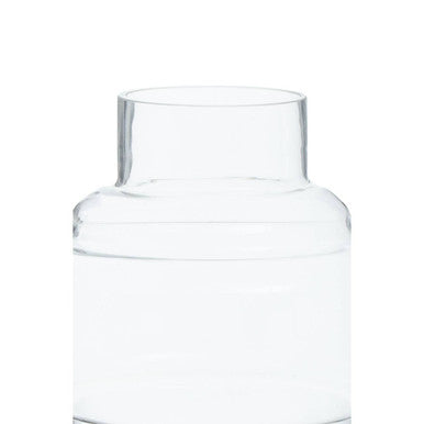Orsina Cayden Large Glass Vase – Clear Stacked Cylindrical Design